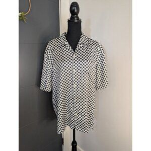 Urban Outfitters‎ Men's Mini Floral Satin Short Sleeve Button Down Shirt - L